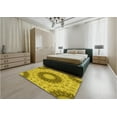 thumbnail image 5 of Ahgly Company Machine Washable Indoor Rectangle Transitional Dark Golden Rod Brown Area Rugs, 6' x 9', 5 of 7