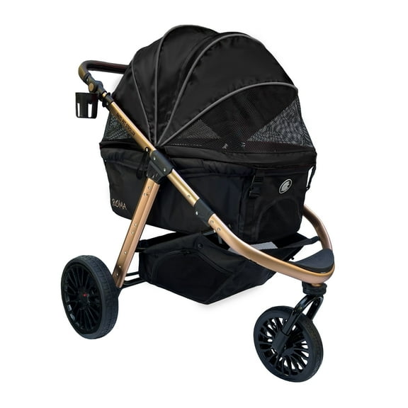 ENZO Roma, Jogging Sports Aluminum Stroller Holds Up to 50lbs (Black)