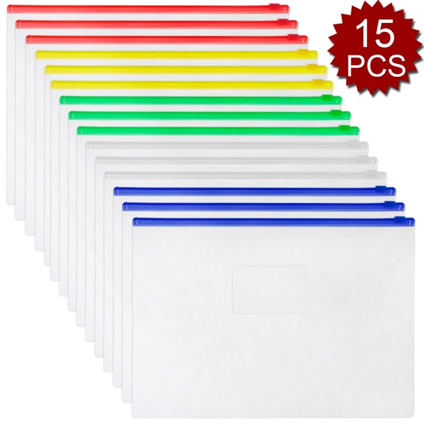 plastic zip folder