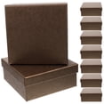 thumbnail image 1 of Gongc - 10 cajas de regalo cuadradas negras con tapa - Caja de cartón para manualidades, 1 of 5