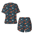 thumbnail image 5 of Lsque Autumn Forest Animals Cute Women's Short-Sleeved Pajama Set - 2 Piece Soft and Lightweight Sleepwear Set-4X-Large, 5 of 9