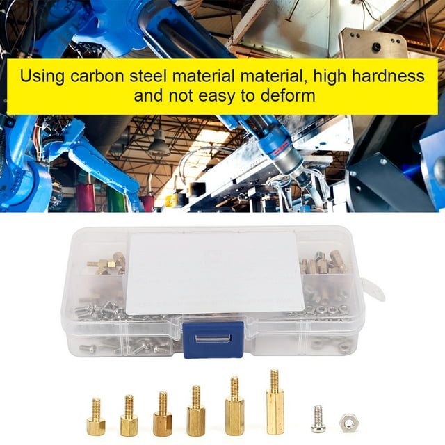 Ensemble de 180 Pcs Écrous à Vis en Acier au Carbone 1 Voie Kits d'Assortiment avec Boîte