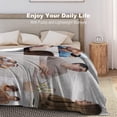 thumbnail image 5 of Custom Blanket with Photo Personalized Customized Picture Name Text Logo Blankets Birthday Anniversary Wedding Memorial Gifts for Dad Mom, Grey, 28"x36" Blankets, 5 of 5