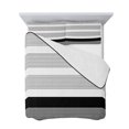 thumbnail image 7 of Black Stripe Queen Size Down Alternative Comforter, Lightweight Comforter Quilt Bedding Set with Pillow Shams Modern Rustic Horizontal Black Striped All Seasons Bed Comforter Duvet Insert 90"x96", 7 of 7