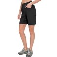 thumbnail image 2 of Mapamyumco Womens Hiking Cargo Shorts, Quick Dry 9 Inch Cargo Shorts Women for Golf Hiking Travel, Stretch Lightweight with 9 Pockets Black XS, 2 of 6