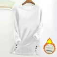 thumbnail image 2 of Enjoytime Womens Long Sleeve Tops Solid Color Crew Neck Loose Sweatshirt Trendy Fall Winter Warm Casual Blouses White L, 2 of 4