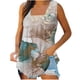 thumbnail image 2 of Puntoco Camisetas ajustadas para mujer Camiseta sin mangas estampada para mujer Top holgado, 2 of 5