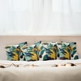 thumbnail image 7 of Ambesonne Floral Eucalyptus Throw Pillow Cover 4 Pack, Abstract Thistles, 16", Teal Mustard Blue, 7 of 7