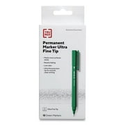 Tru Red TR54537 Permanent Marker, Pen-Style & Extra-Fine Needle Tip, Blue - Dozen