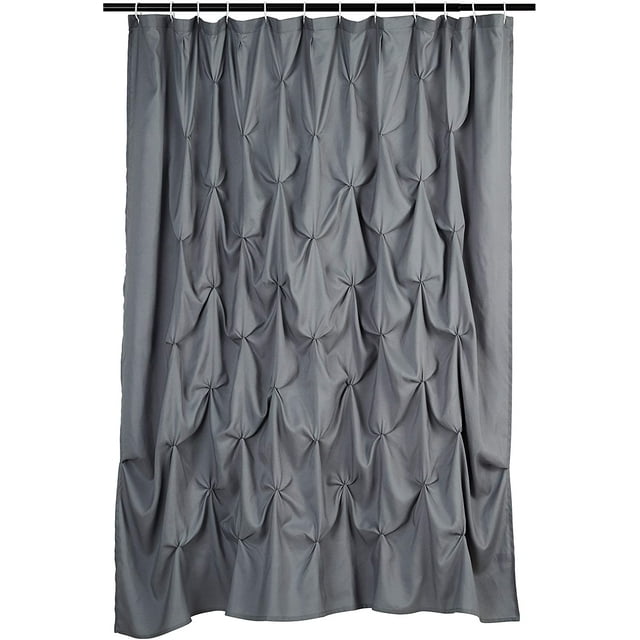 Gris-183x183cm-Cortina de ducha con tejido tipo gofre, Poliéster Sincero Electrónica