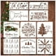 thumbnail image 1 of Juego de plantillas con tema navideño de Huahui, 10 piezas, para pintura en madera, 1 of 9