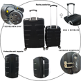 thumbnail image 3 of Juego 2 Maletas De Viaje 10 Kg Y 25 Kg Rigidas Ruedas Desmontables Y Candado Numerico, 3 of 5