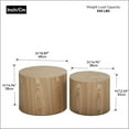 thumbnail image 2 of Williamspace Storage Round Medium Density Fiberboard Coffee Table, Oak, 2 of 7