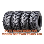 4 WANDA 25X8X12 25X10X12 fit 04-07 Suzuki EIGER 400 VINSON 500 TWIN PEAKS 700 ATV Tire Set Super Mud
