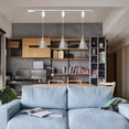 thumbnail image 2 of Kiven H-Type Track Lighting, 1-Light Modern Halo Track Pendant Light with Built-in Cable Wrapper, H Track Light Pedant Adjustable Length for Kitchen Shop,Silvery Finish, 2 of 7