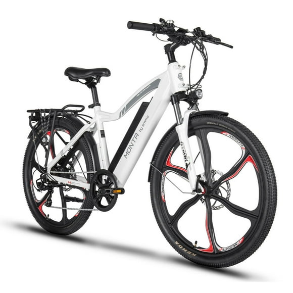 EMMO Monta eBike - Premium Electric Commuter Bike Scooter - 48V 500W - White - 110km Long Range Hydraulic Brakes