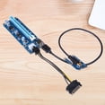 thumbnail image 1 of USB 3.0 PCI-E Express 1x to16x Extender Riser Card Adapter SATA 6Pin Power, 1 of 9