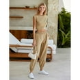 thumbnail image 3 of Lentta Women's Two Pieces Outfits Casual Lounge Sets Cropped Tops Sweatpants Tracksuit with Pockets, 3 of 7
