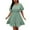 Green, variant on Diufon Oversized Dresses for Women Summer Ruffled Sleeve Crewneck Dresses Casual Polka Dot Printed Corset Dress