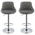 thumbnail image 1 of Best Master Claire Tabouret de Bar Pivotant Réglable en Faux Cuir Gris (Ensemble de 2), 1 of 2
