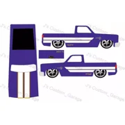 NFTG Silverado water slide Decals For Hot Wheels 1/64 scale custom