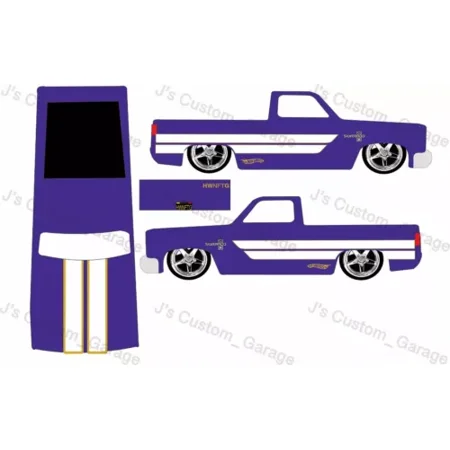 NFTG Silverado water slide Decals For Hot Wheels 1/64 scale custom
