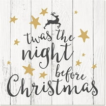 Twas The Night Before Christmas Wooden Wall Sign 12x12