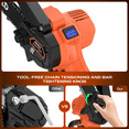 thumbnail image 3 of GPED Mini Chainsaw , Motosierra Eléctrica Portátil de 6 Pulgadas sin Cable, Motosierra de Mano para Poda, Motosierra para Ramas de Árboles, Patio, Hogar y Jardín, Naranja, 3 of 7