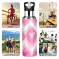 thumbnail image 7 of Yayeee 20oz Insulated Water Bottle Double Wall Stainless Steel with Flip Straw Lid, Heart Geometric, 7 of 7