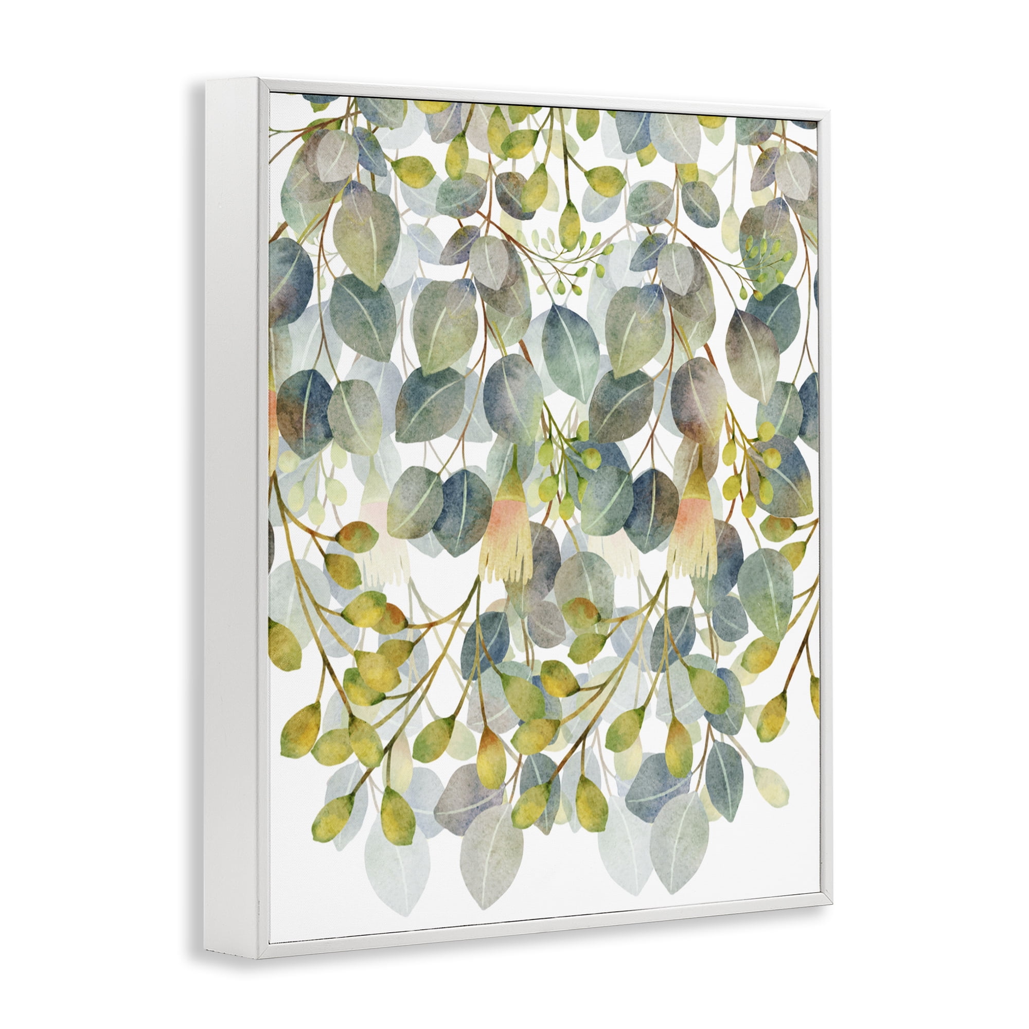 Stupell Industries Hanging Layered Botanicals White Framed Giclee Art, design by Marcus Prime