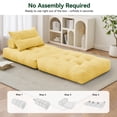 thumbnail image 7 of BEHOST 2 Pack Convertible Futon Sofa Bed for Adults, Sunshine Yellow, 7 of 7
