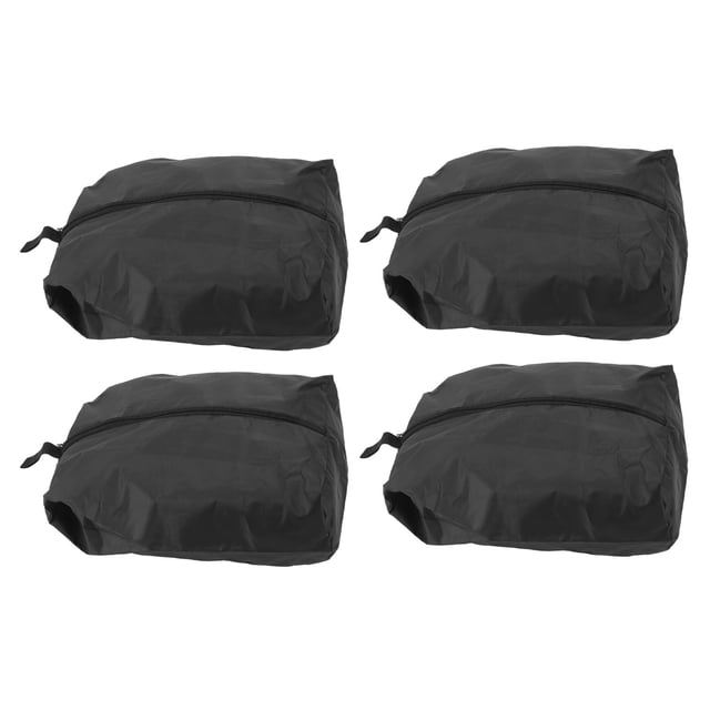 Bolsa de almacenamiento negra Jadeshay 4 bolsas de zapatos de viaje impermeables de Tela Oxford recubierta de plata 190T