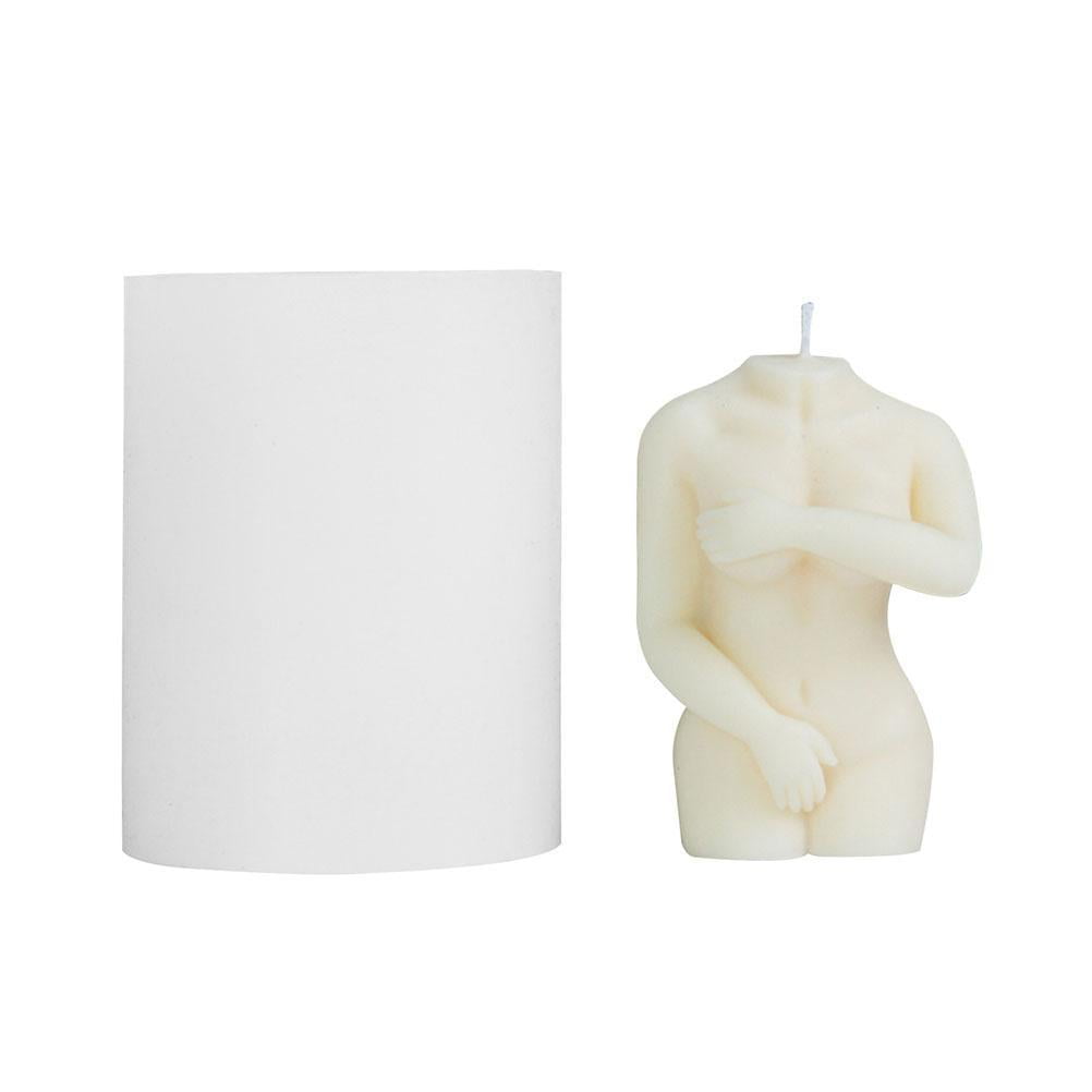 ADVEN Body Candle Mold Female Body Shape Candle Silicone Mold Candle Making Wax Mould
