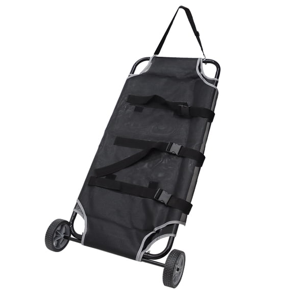 Pet Transport Stretcher Black Maximum Loaded 220LBS Aluminum Alloy PE Material