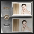 thumbnail image 3 of LED Mirror for Bathroom, Front& Backlight LED Bathroom Mirror, 3 Colors Dimmable Light Vanity Mirror Horizontal/Vertical Wall-Mounted, Anti-Fog, Shatter-Proof and Memory Function, 3 of 9