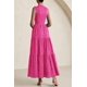 thumbnail image 2 of Vestido de verano PRETTYGARDEN 2025, camiseta sin mangas con ojales, maxi con bolsillos, 2 of 9