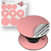Decal Style Vinyl Skin Wrap 3 Pack for PopSockets Solids Collection Pink (POPSOCKET NOT INCLUDED) by WraptorSkinz