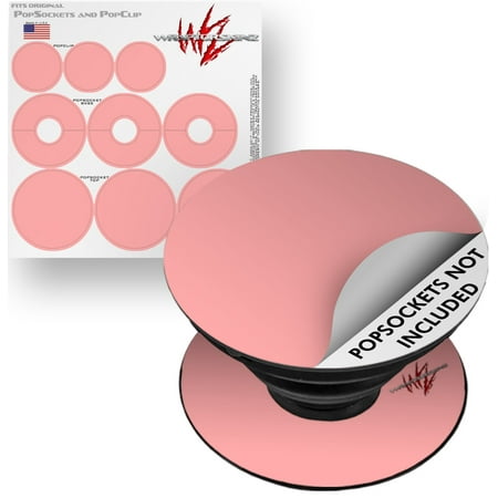 Decal Style Vinyl Skin Wrap 3 Pack for PopSockets Solids Collection Pink (POPSOCKET NOT INCLUDED) by WraptorSkinz