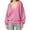 Pink, variant on Crew Neck Sweatshirts Women Tops Plus Size Tall Long Sleeve Blouses for Women Fall Plus Size Blouses My Items ordered