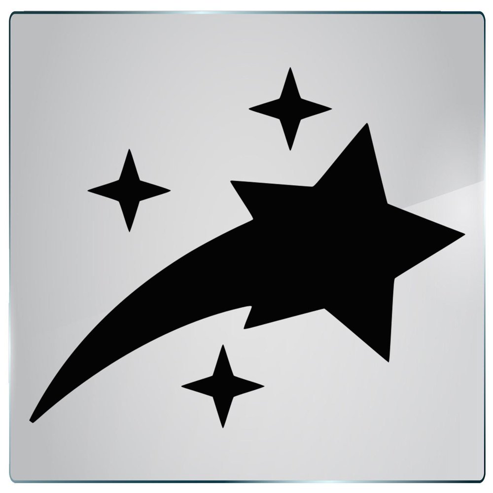 DecalDoggy Shooting Star Vinyl Decal Car / Wall Black