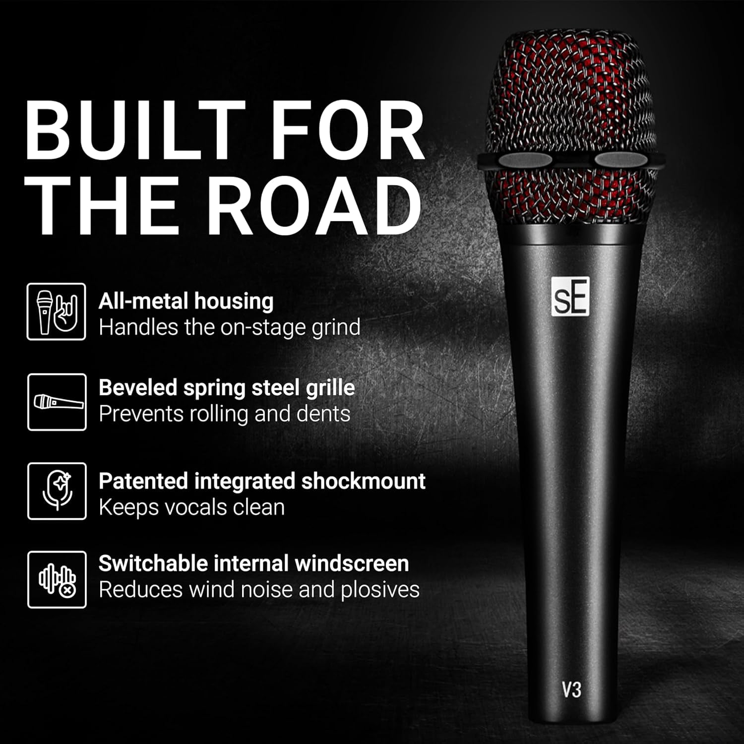 V3 Dynamic Microphone for Singing, Speech & Recording - XLR Handheld Vocal Mic with Cardioid Pattern