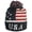 Navy/Beige, variant on American Flag Beanie Embroidered USA Matrix Font W/Pom Pom - Navy/White