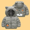 thumbnail image 3 of XEGLSBU Boys Winter Coat Size 8 Hood Boys Lightweight Warm Down Padded Jacket Winter Coat for Kids with Comfortable Soft Girls Coats Size 10-12 Grey Size 12-18 Months, 3 of 3