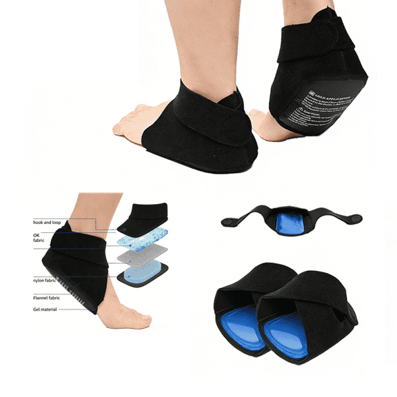 Reusable Gel Foot Ice Pack Socks, Hot & Cold Therapy Ankle Compression Wrap, Flexible Walkable Cold Pack for Swelling, Sore & Tired Feet Recovery