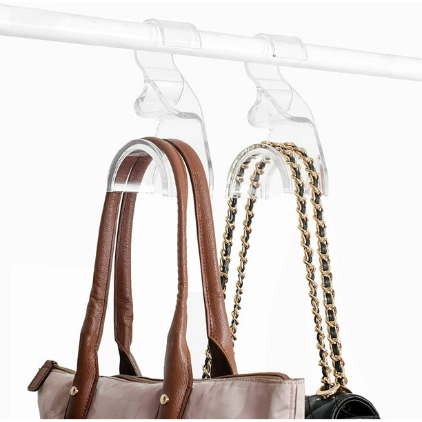 Acrylic Bag Hanger 2 Pack \u2013 Durable Acrylic Organizers and Storage for  Home, Stores \u2013 Purse Organizer Holds Up to 66Lbs \u2013 Easy to Clean,  No Tools Required 