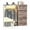 Oak color, variant on EDX 47.2" H Dresser for Bedroom with Hanging Rack, 6 Drawers Dresser with LED Lights & Charging Station, Fabric Dressers & Chest of Drawers with Rack, Wooden Top, Grid Panel,Rustic Brown