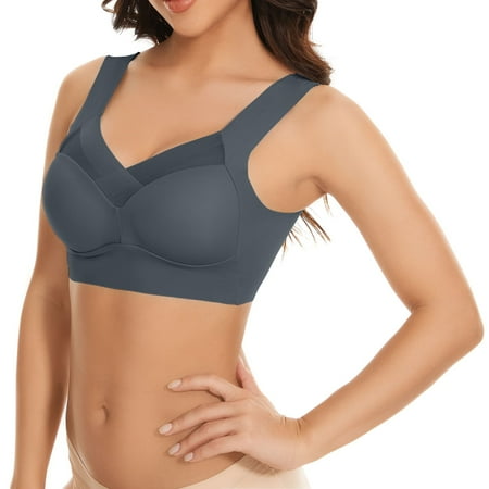 

Women s Fashion Casual Solid Color Shoulder Underwear Nipple Comfortable Bra