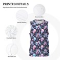 thumbnail image 3 of Naloa cool Skull flower Basketball Jersey Reversible Men's Mesh Athletic Sports Shirts Training Practice S-4XLSmall, 3 of 6