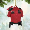 thumbnail image 6 of HomeDesign Personalized Police Ornaments Police Ornament Police Officer Flat Ornament Hanging, Police Gift Thin Blue Line Ornament Christmas Car Hanging Ornament Decorations Custom (Police 4) (Blue), 6 of 10