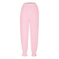 thumbnail image 4 of Womens Pajama Pants Elastic Waist Lightweight Striped Loose Fit Cropped Pants with Pockets Womens Pants Casual Work Tall Womens Pants Women Jogging Pants Business Casual Pants for Women plus, 4 of 4